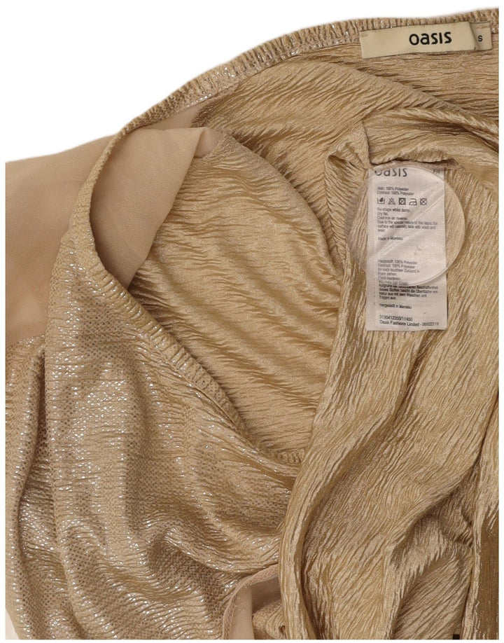 OASIS Chemisier long surdimensionné pour femme UK 10 Petit Doré Polyester