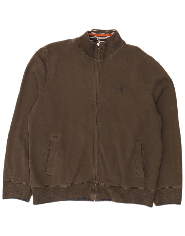 Marlboro Classics Veste de survêtement pour homme Large Marron Coton Classique
