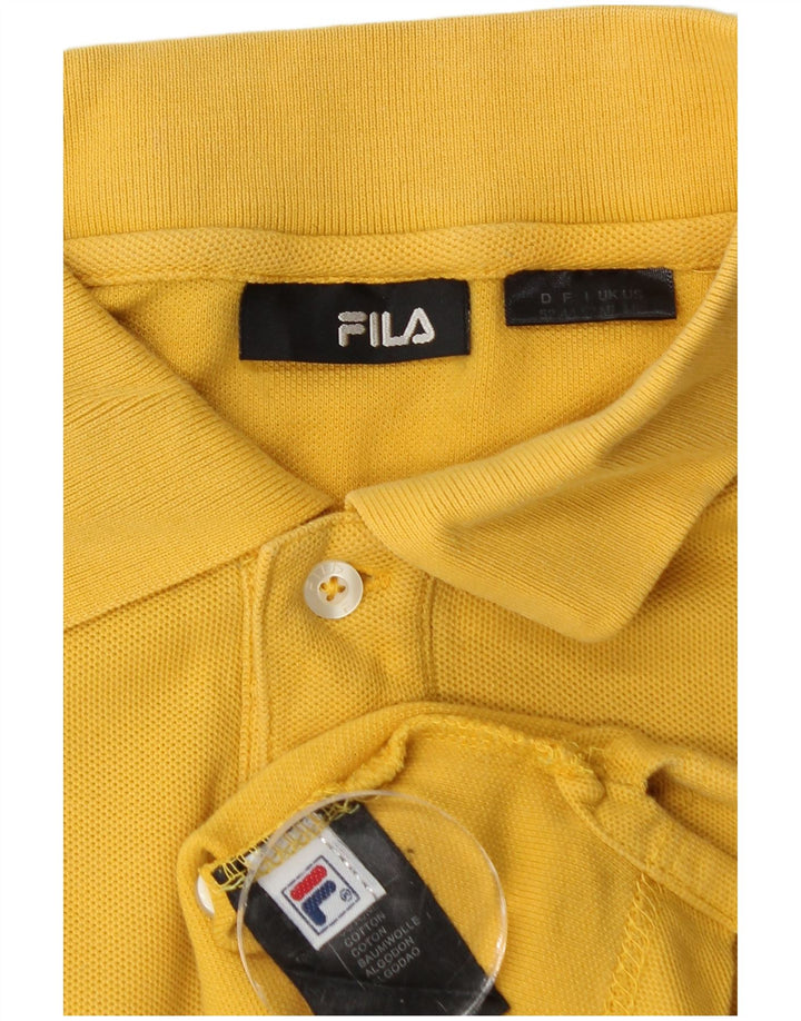 FILA Polo Homme Jaune Moyen Coton