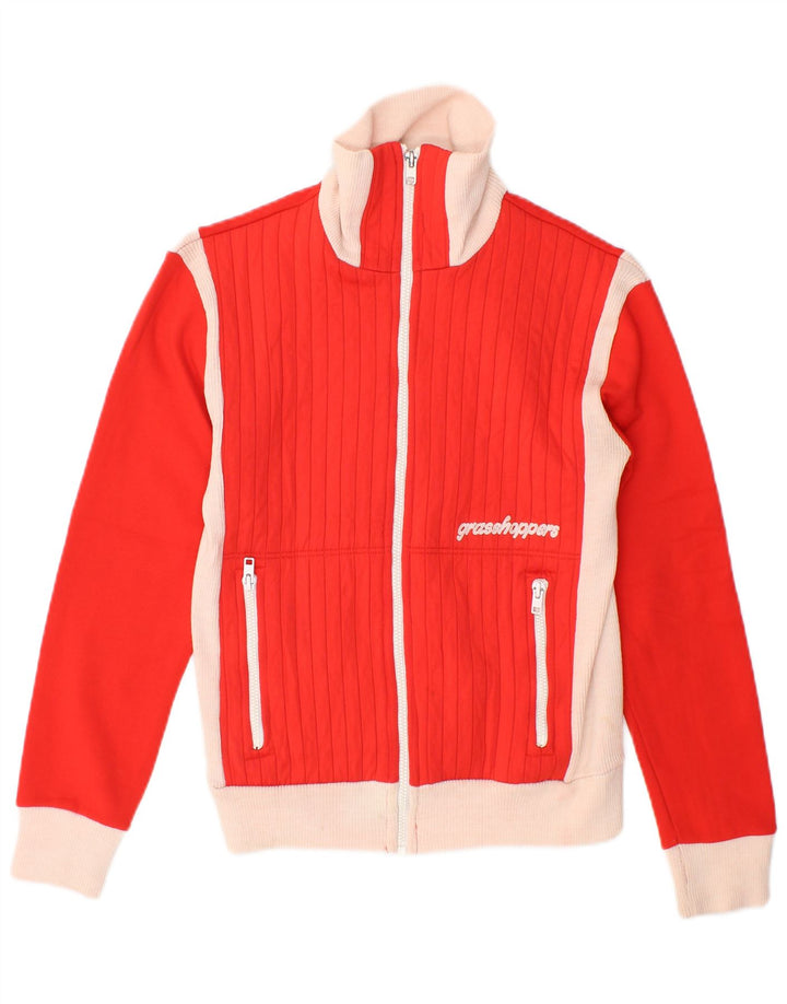 grasshoppers Veste de survêtement pour femme IT 38 XS Rouge Colourblock