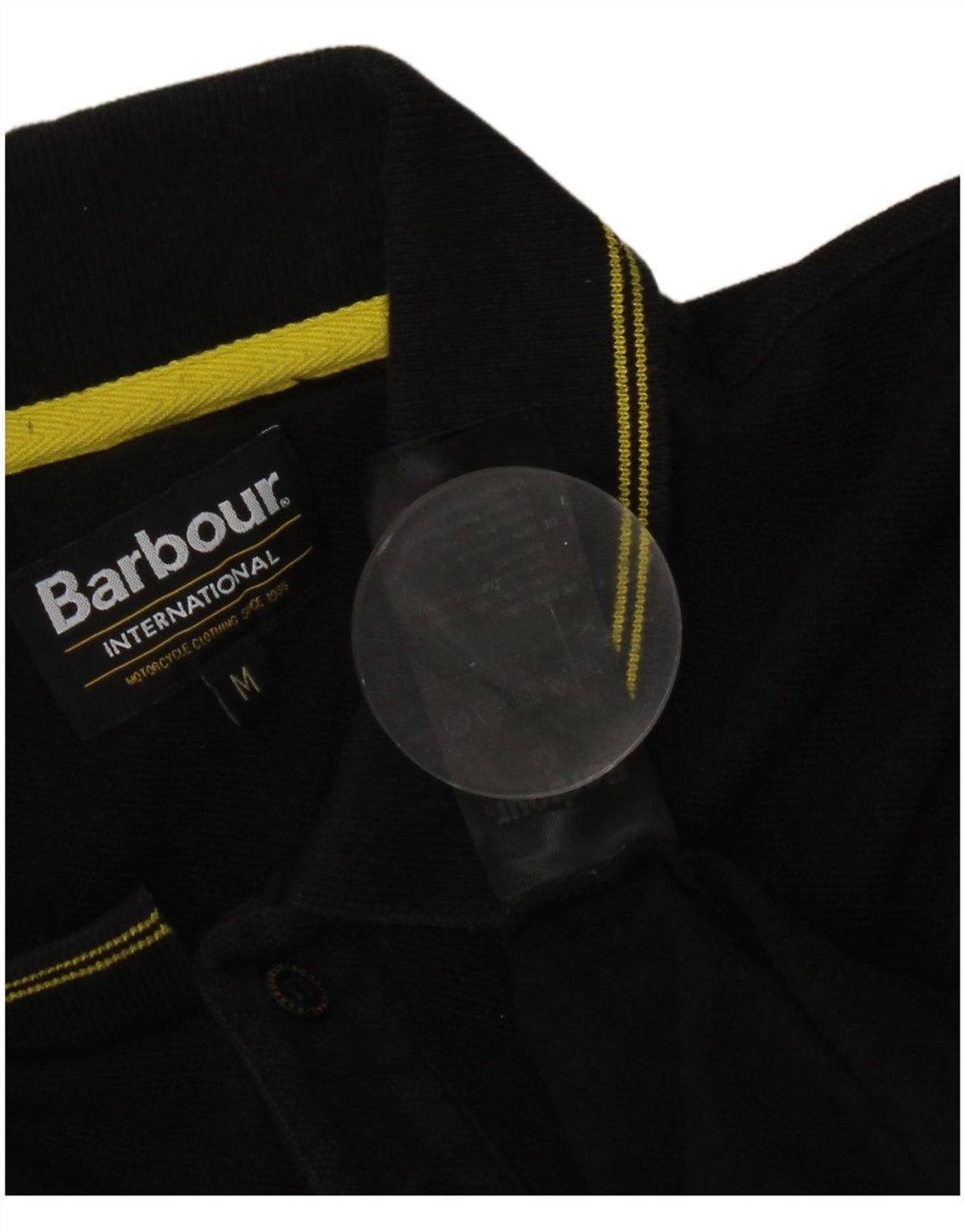 Barbour Polo Homme Coton Rayé Noir Moyen