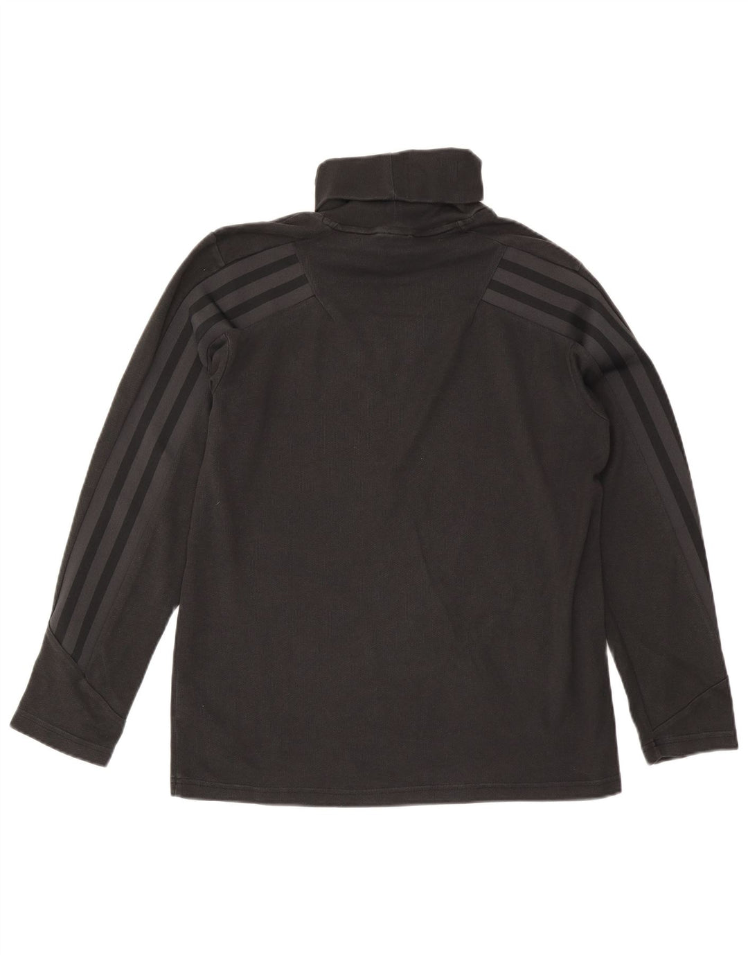 Adidas Haut à col roulé pour homme à manches longues en coton noir moyen