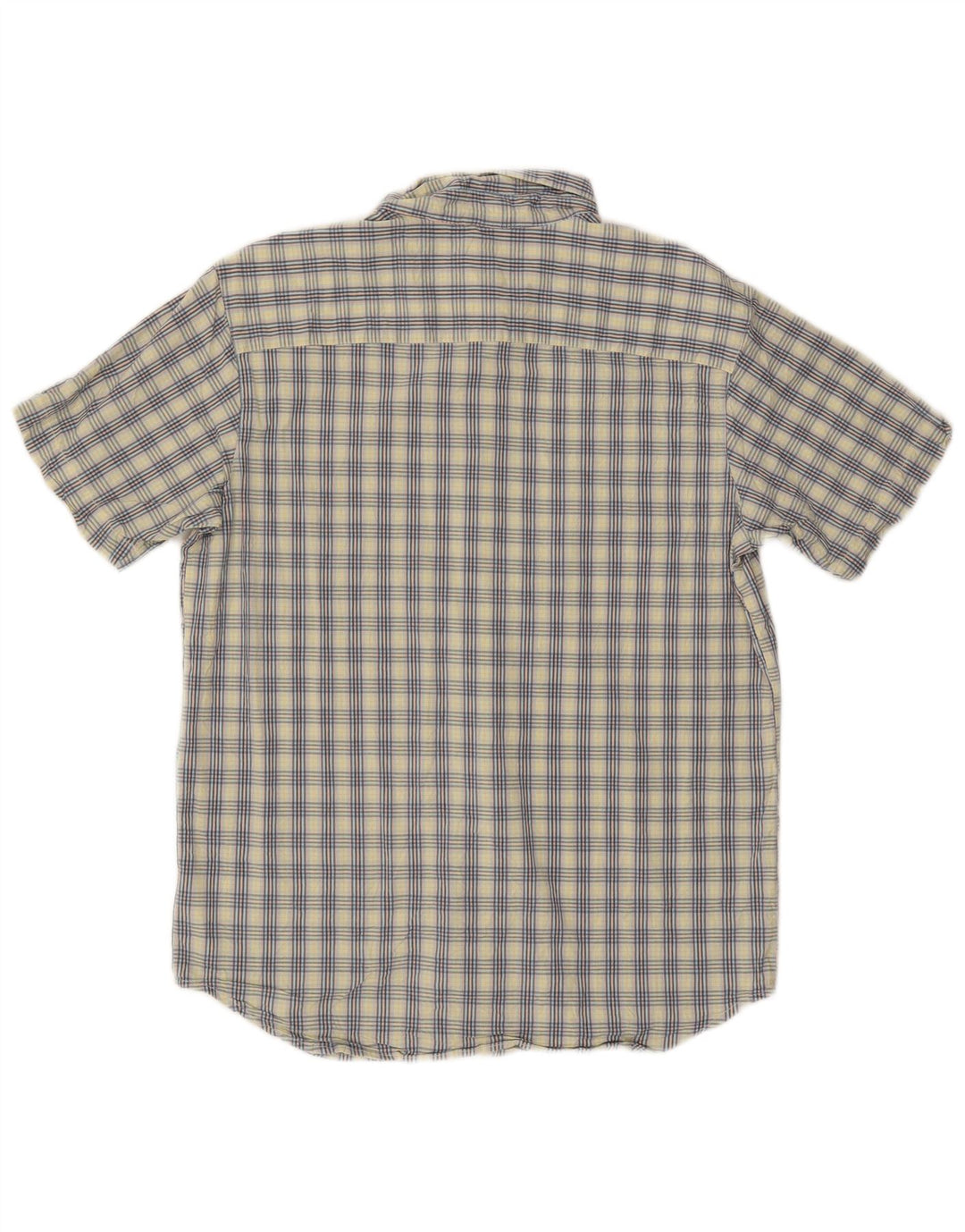 Columbia Chemise à manches courtes pour homme, coupe régulière, grand carreaux en coton bleu