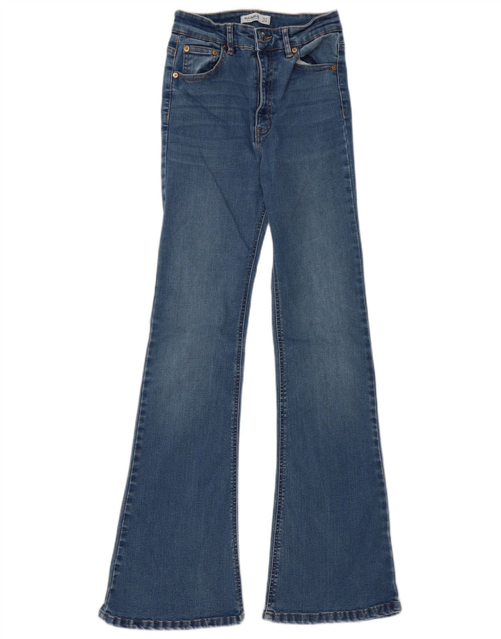 Pull & Bear Jean évasé pour femme EU 36 Small W26 L32 Bleu