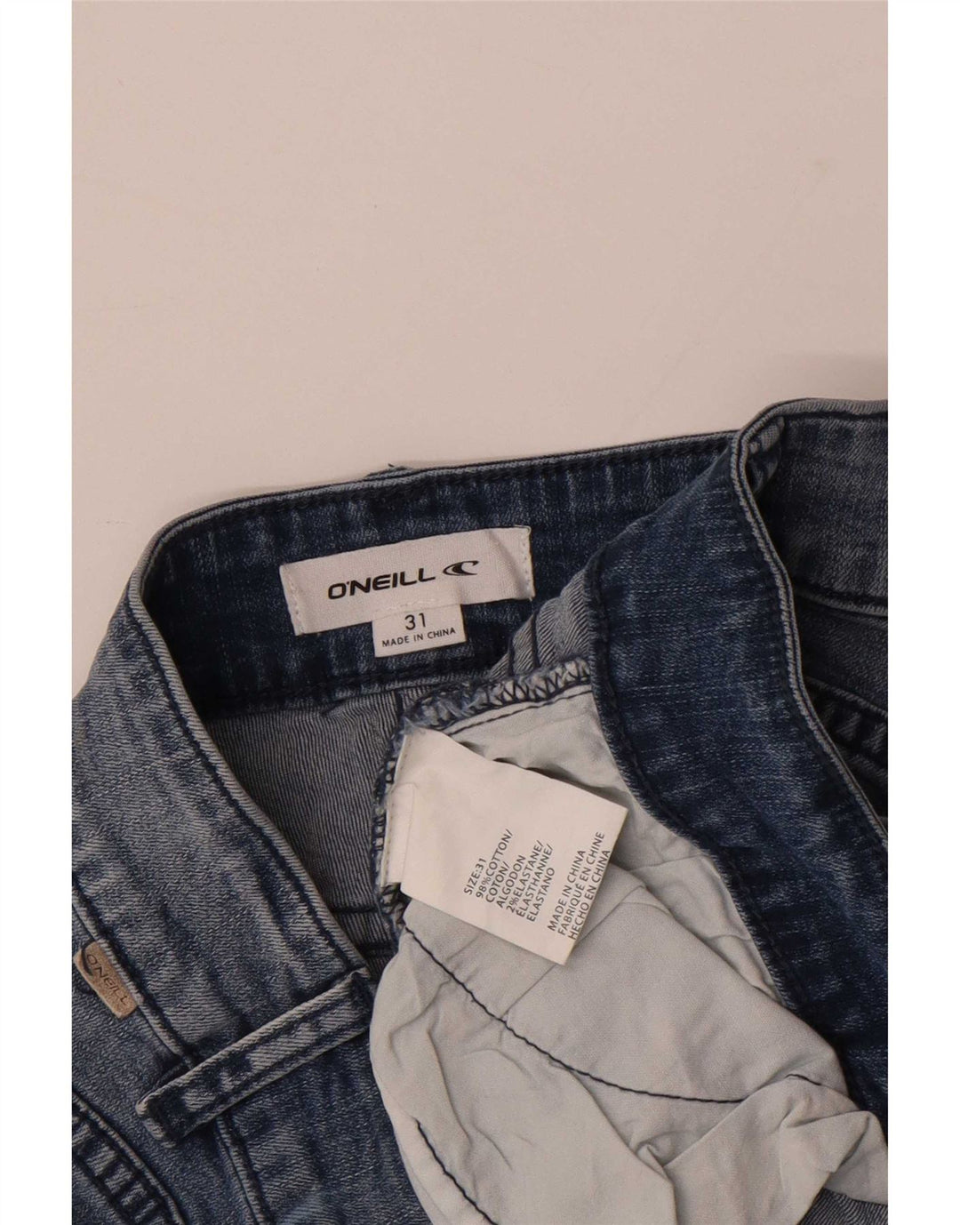 O'Neill Short En Jean W31 Femme Bleu Moyen Coton
