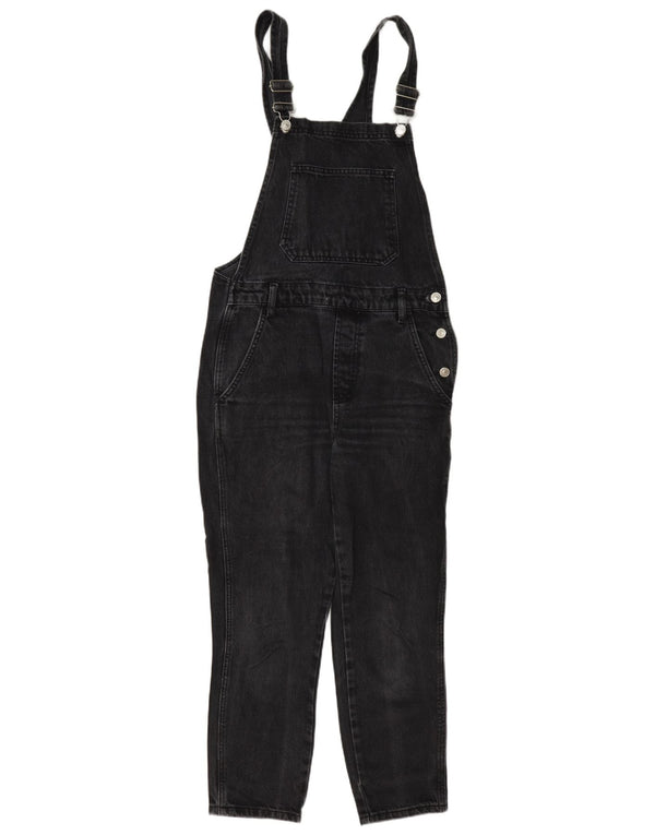 Topshop Salopette Slim Jeans UK 8 Small W27 L26 Gris Coton