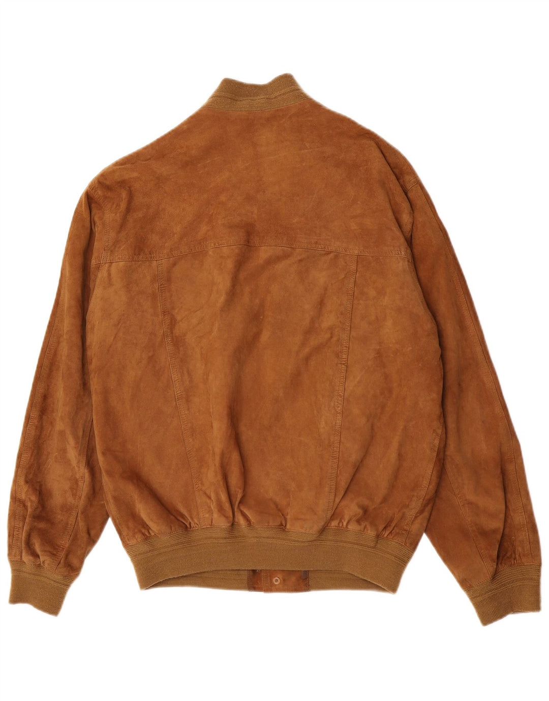 vintage Mens Suede Bomber Jacket IT 50 Grand Brun