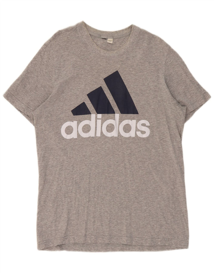 ADIDAS T-shirt graphique pour hommes, grand, gris