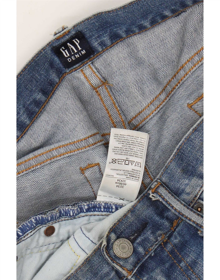 Gap Mens Slim Jeans W32 L34 Bleu Coton