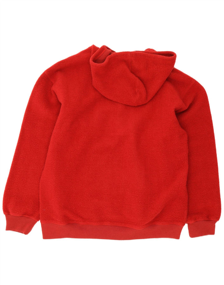 Jantzen Pull à capuche en polaire pour homme avec col boutonné Taille L Rouge