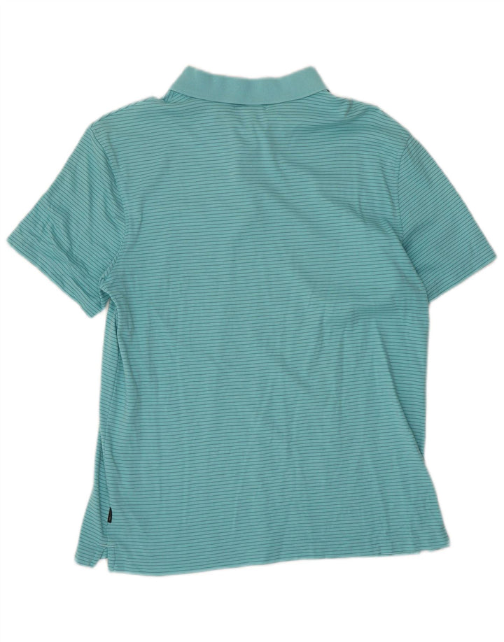 CALVIN KLEIN Polo Homme Bleu Moyen Rayé Coton