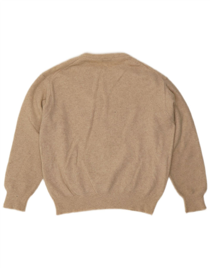 Benetton Pull Col Rond Femme Beige Moyen