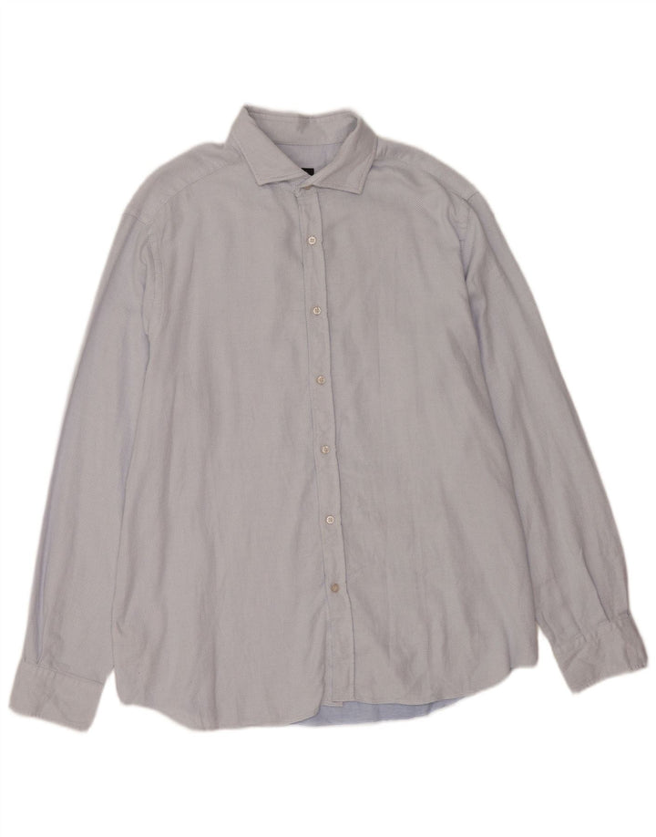 Massimo Dutti Chemise Homme 2XL Bleu Tacheté Coton
