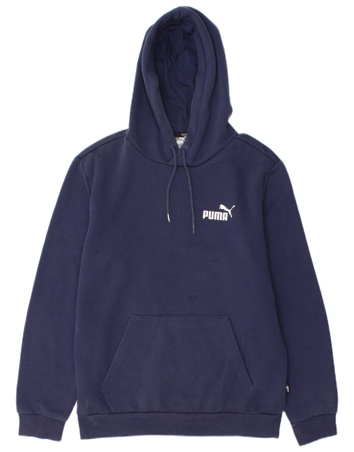 Puma Pull à capuche pour homme en coton bleu marine Small