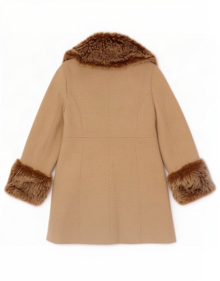Topshop Manteau Femme UK 42 Polyester Colorblock Beige Moyen