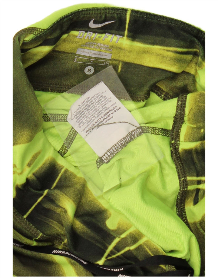 Nike Pantalon de survêtement Dri Fit pour femme UK 8 Petit carreaux verts Polyester