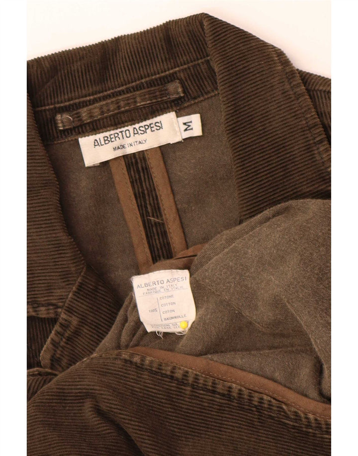 Alberto Aspesi Veste blazer à 3 boutons pour homme UK 38 en coton marron moyen