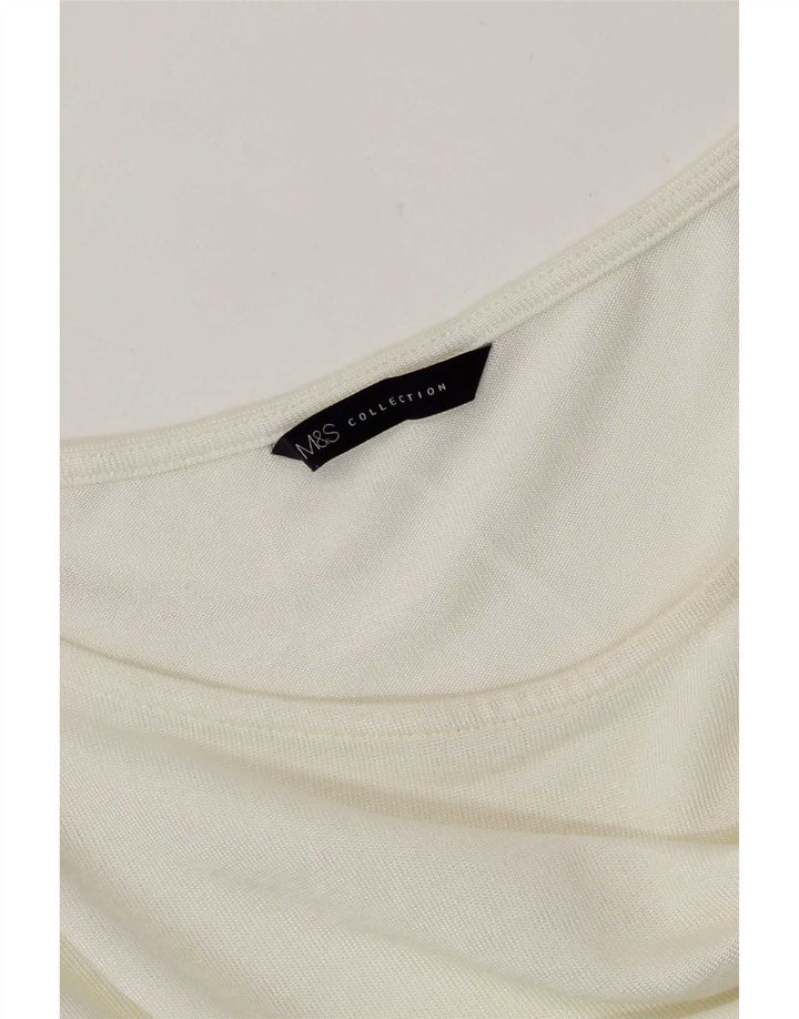 Marks & Spencer Haut à manches 3/4 pour femme UK 18 XL Blanc cassé