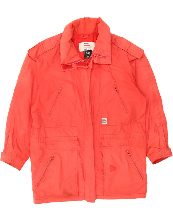 ELHO Womens Windbreaker Jacket UK 20 2XL Red Cotton Vintage Elho and Second-Hand Elho from Messina Hembry 