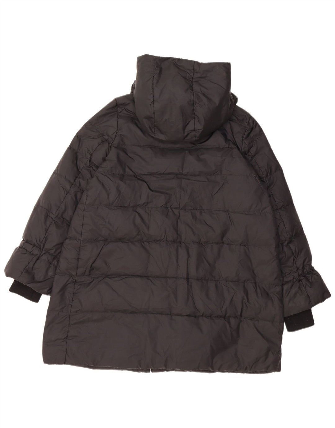 Zara Manteau rembourré à capuche pour femme UK 44 Medium Noir Polyamide