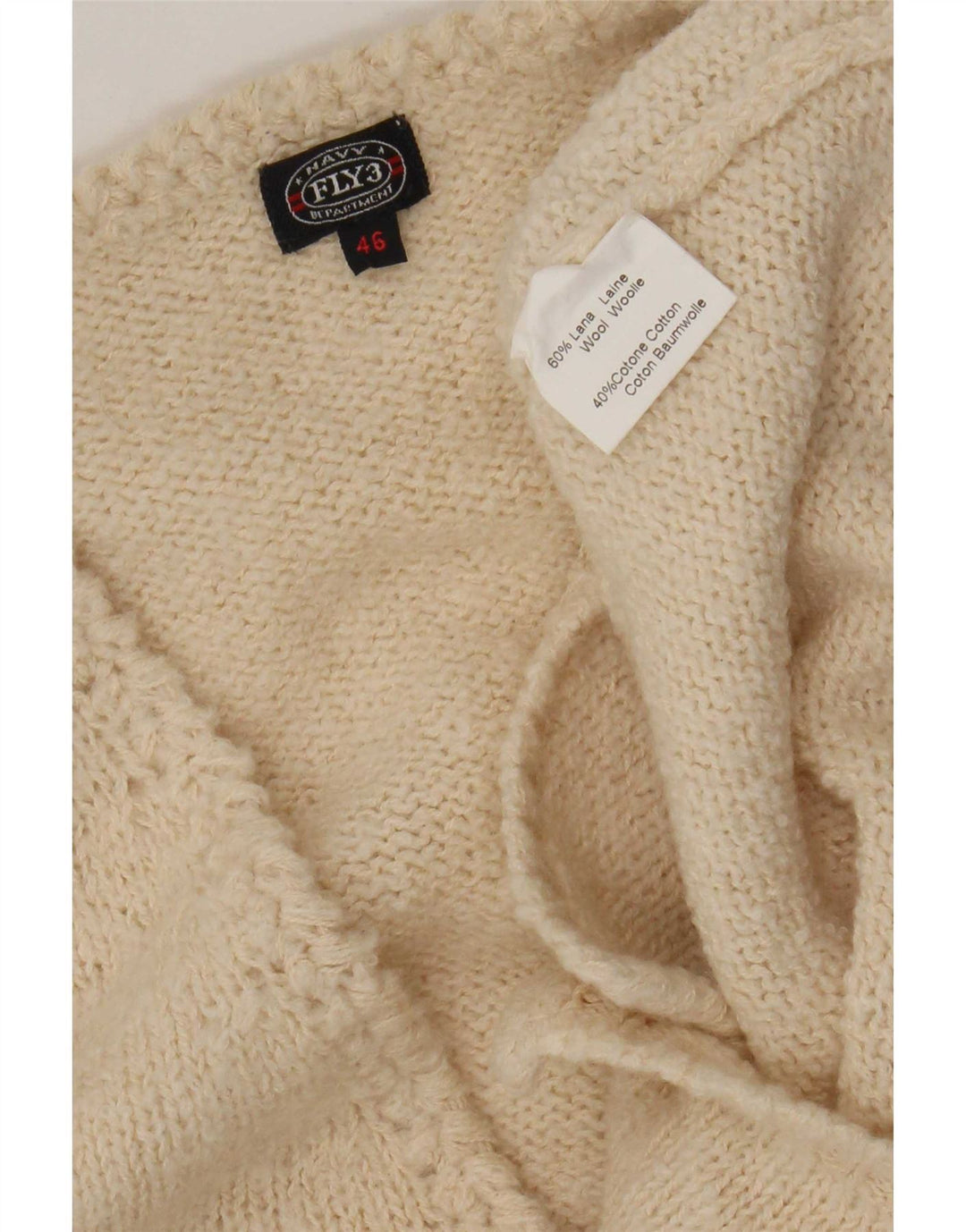 Fly 3 Cardigan surdimensionné pour femme IT 46 Large laine beige