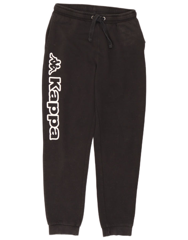 Kappa Pantalon de survêtement graphique pour femme Joggers UK 14 Coton noir moyen