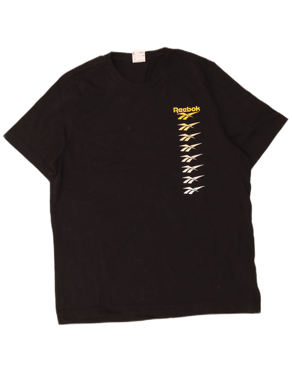 Reebok T-Shirt Graphique Homme Grand Noir Coton