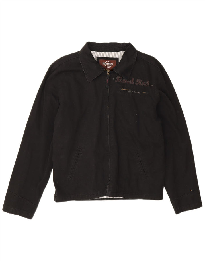 Hard Rock Cafe Hommes New York Graphic Bomber Jacket UK 38 Moyen Noir