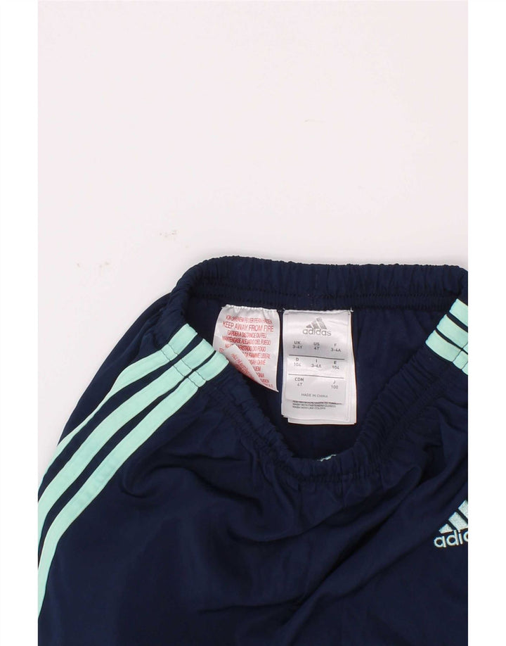 Adidas Pantalon de Survêtement Garçon Joggers 3-4 ans Bleu Marine Polyester