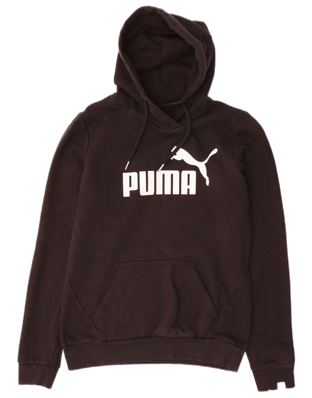 Puma Pull à capuche graphique pour femme UK 10 Petit Noir Polyester