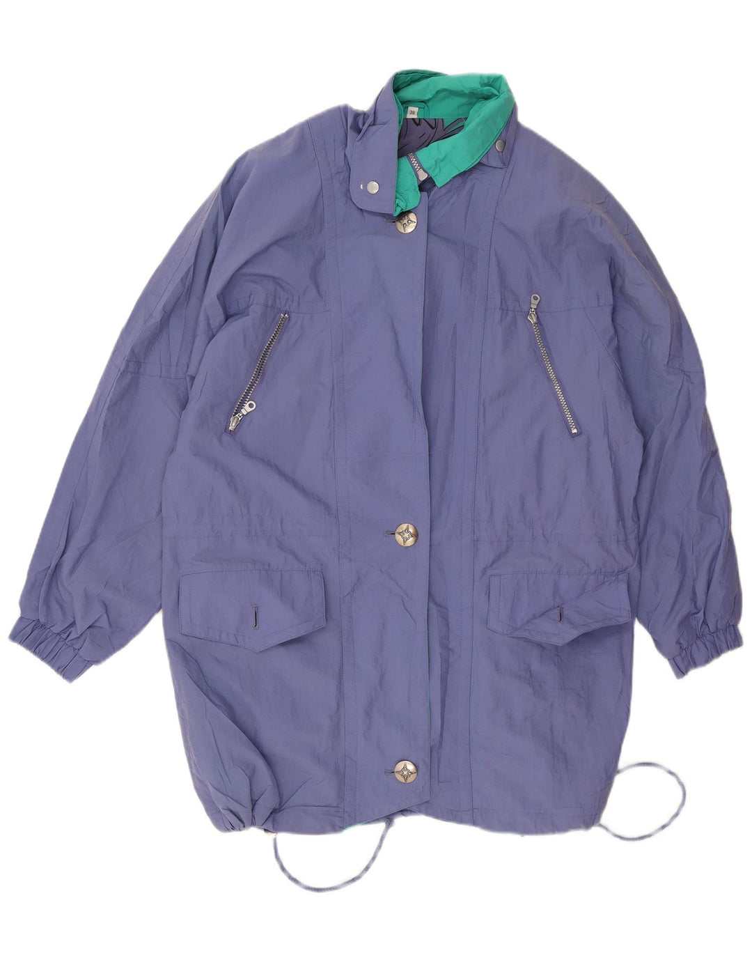 Marcel Clair Veste de pluie surdimensionnée pour femme EU 38 Bleu moyen Polyamide