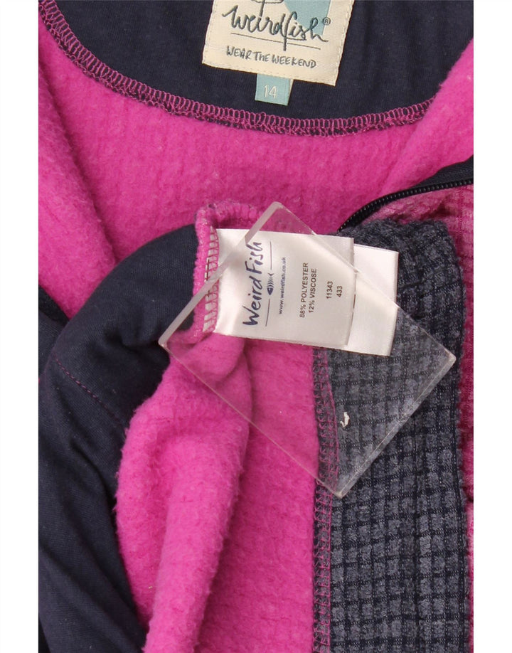 Weird Fish Veste polaire pour femme UK 14 Large Violet Polyester