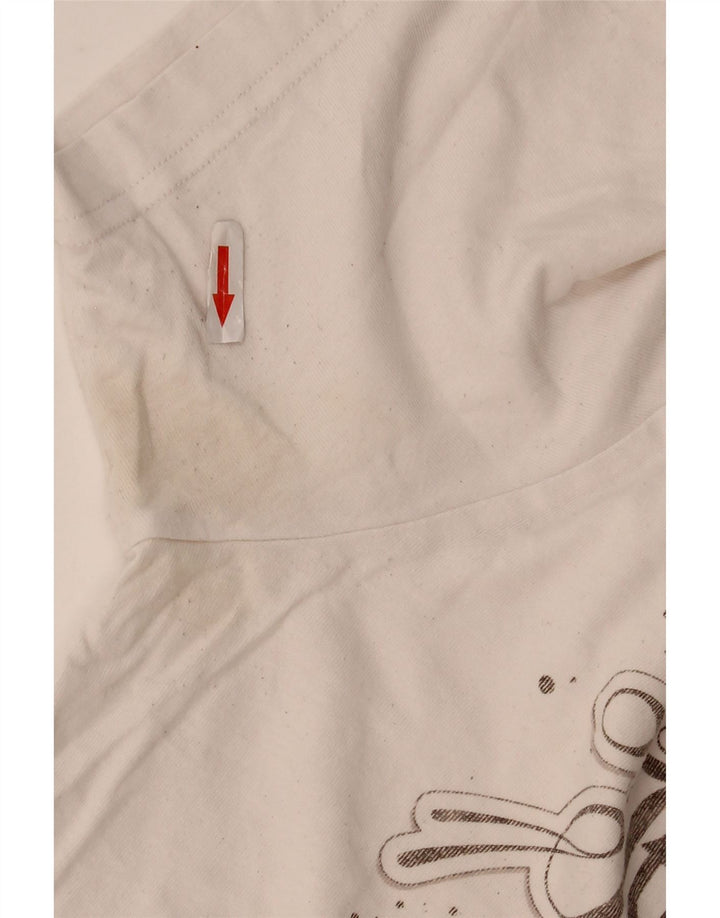 Adidas T-shirt graphique pour homme en coton blanc moyen