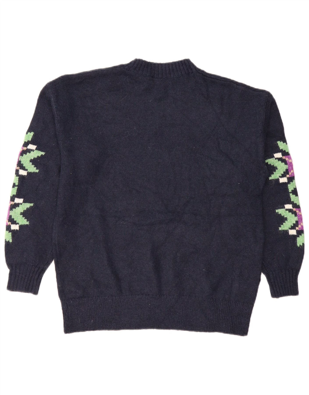 Marks & Spencer Pull à col rond pour femme UK 14 Bleu marine moyen