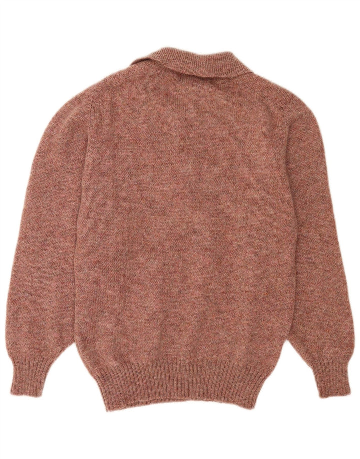 Kappa Pull Col Polo Homme Rouge Moyen Laine Mouchetée