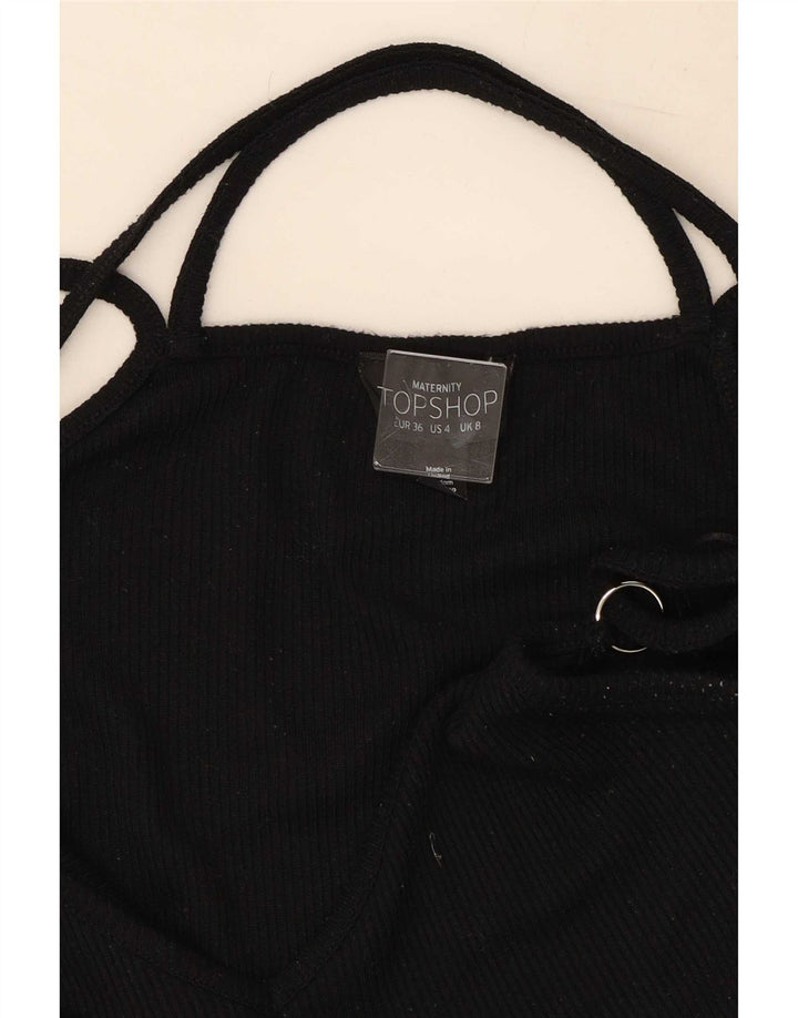 Topshop Robe Slip Femme UK 8 Small Noir Polyester