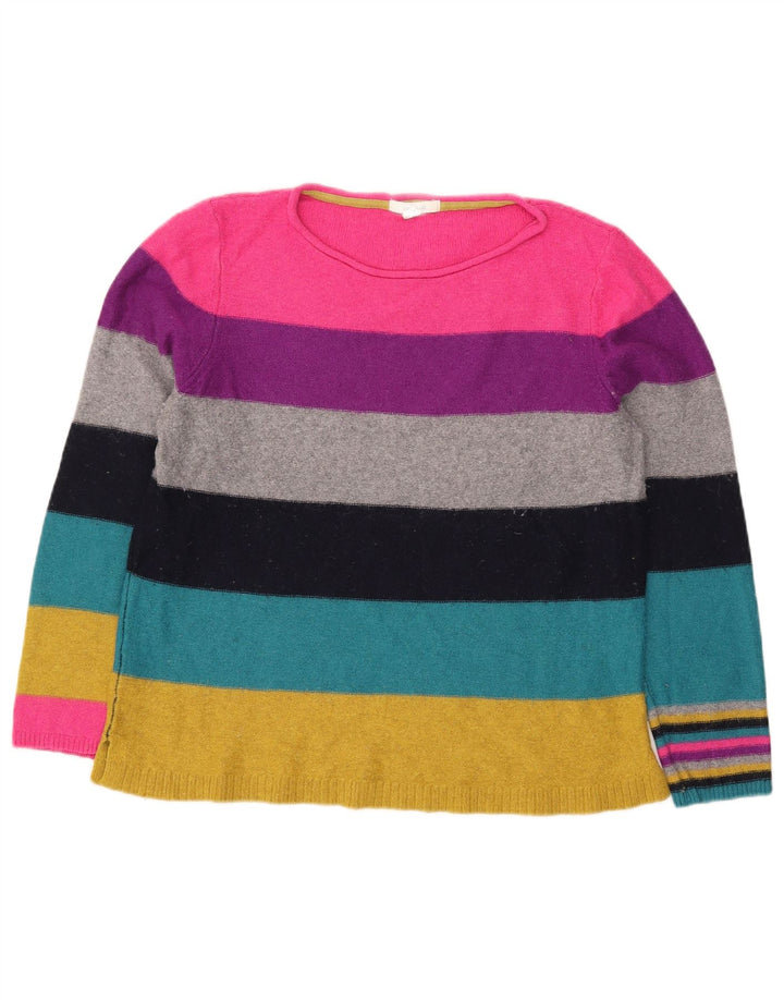 Pull White Stuff Femme Col Bateau UK 16 Large Multicolore