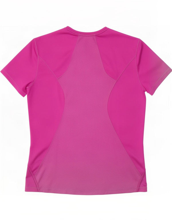 Adidas T-Shirt Femme Top UK 16/18 Large Violet Colourblock Polyester