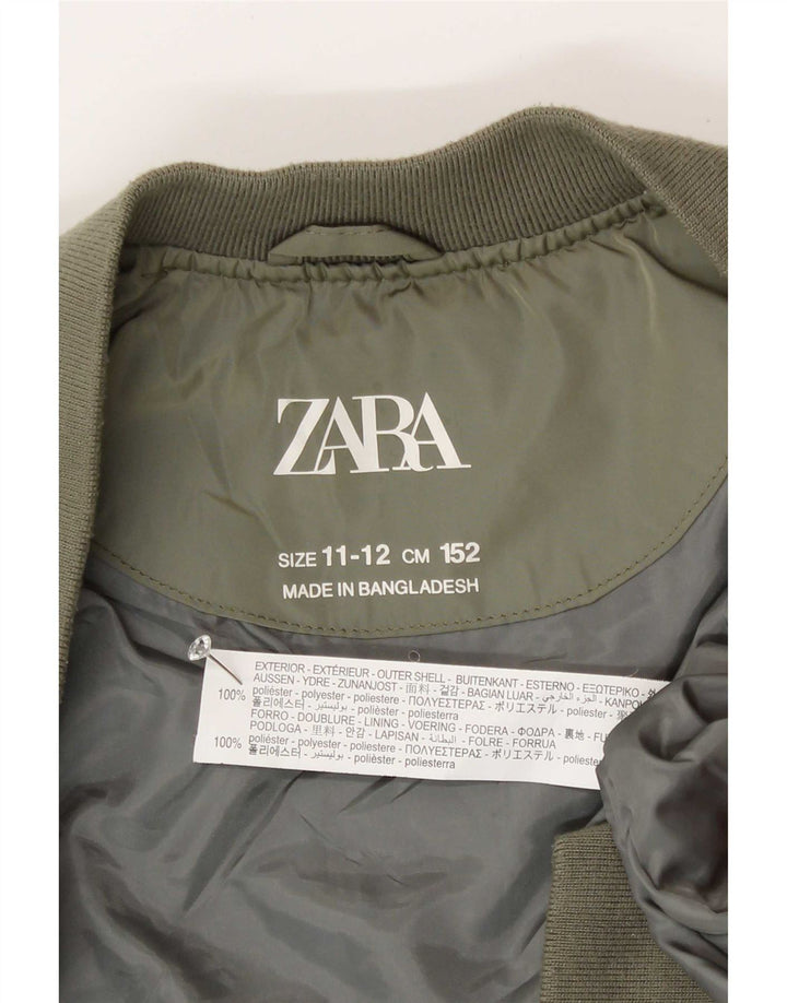 Veste Bomber Zara Garçon 11-12 ans Kaki Polyester