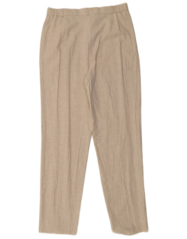 Marks & Spencer Pantalon Chino Femme UK 14 Medium W30 L30 Beige Moucheté