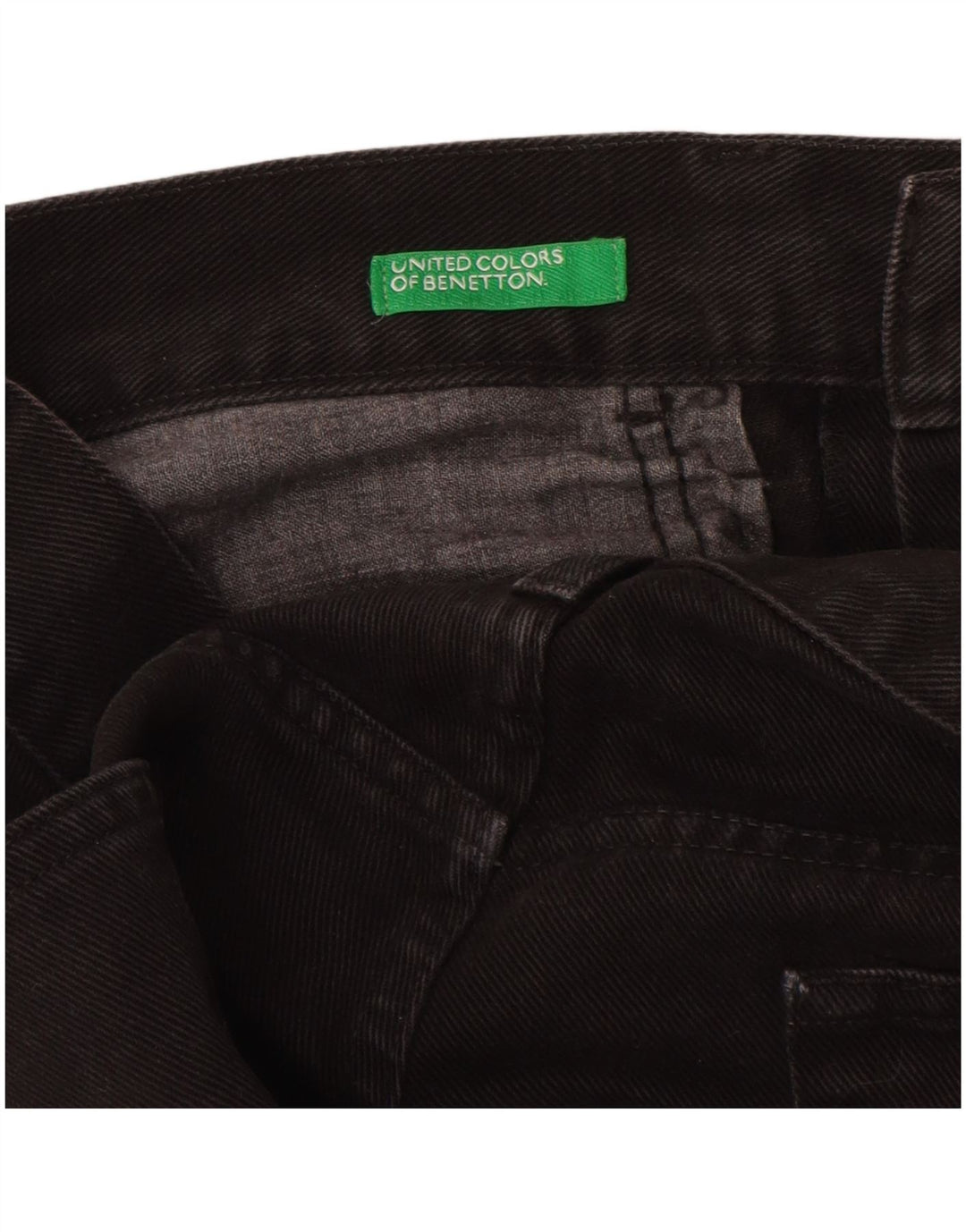 BENETTON Jean droit homme W34 L29 coton noir