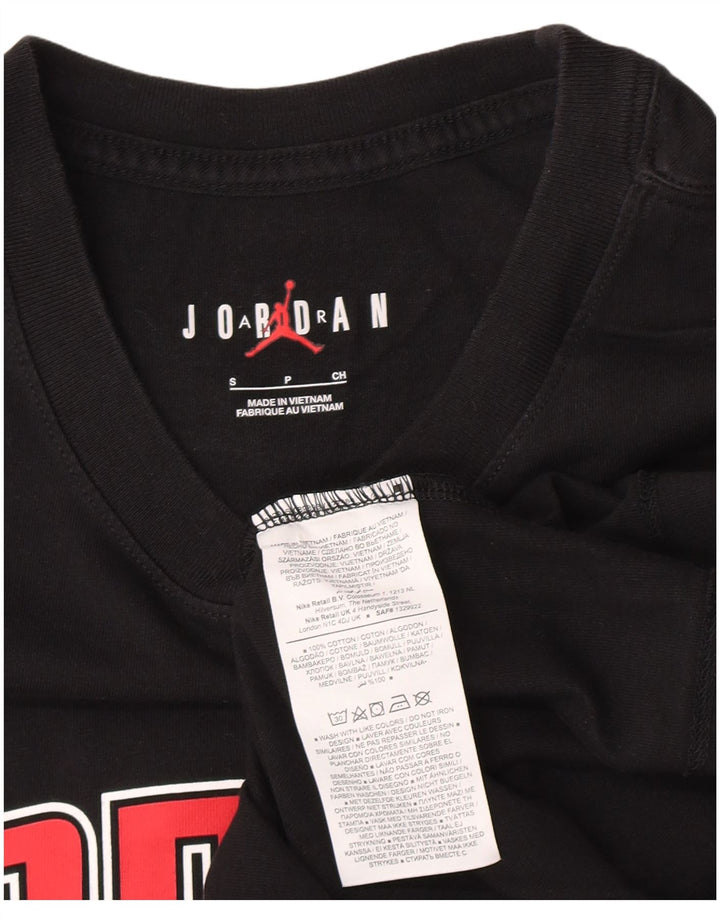 Jordan T-shirt graphique pour homme Petit coton noir