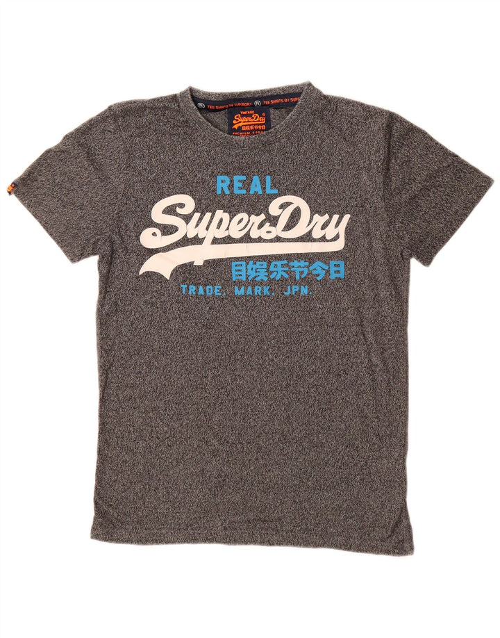 SUPERDRY T-Shirt Graphique Homme Petit Gris Coton