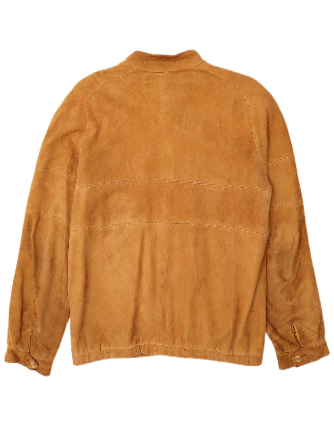 vintage Mens Suede Bomber Jacket UK 38 Brun Moyen