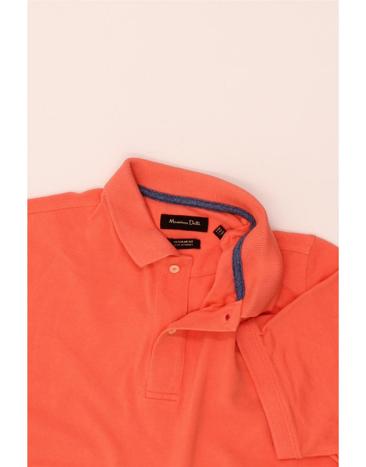 MASSIMO DUTTI Mens Regular Fit Polo Shirt Large Orange Cotton Vintage Massimo Dutti and Second-Hand Massimo Dutti from Messina Hembry 