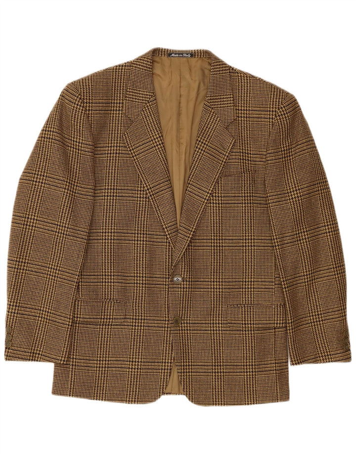 Profilo Veste Blazer 2 Boutons Homme IT 48 Pied-de-Poule Marron Moyen