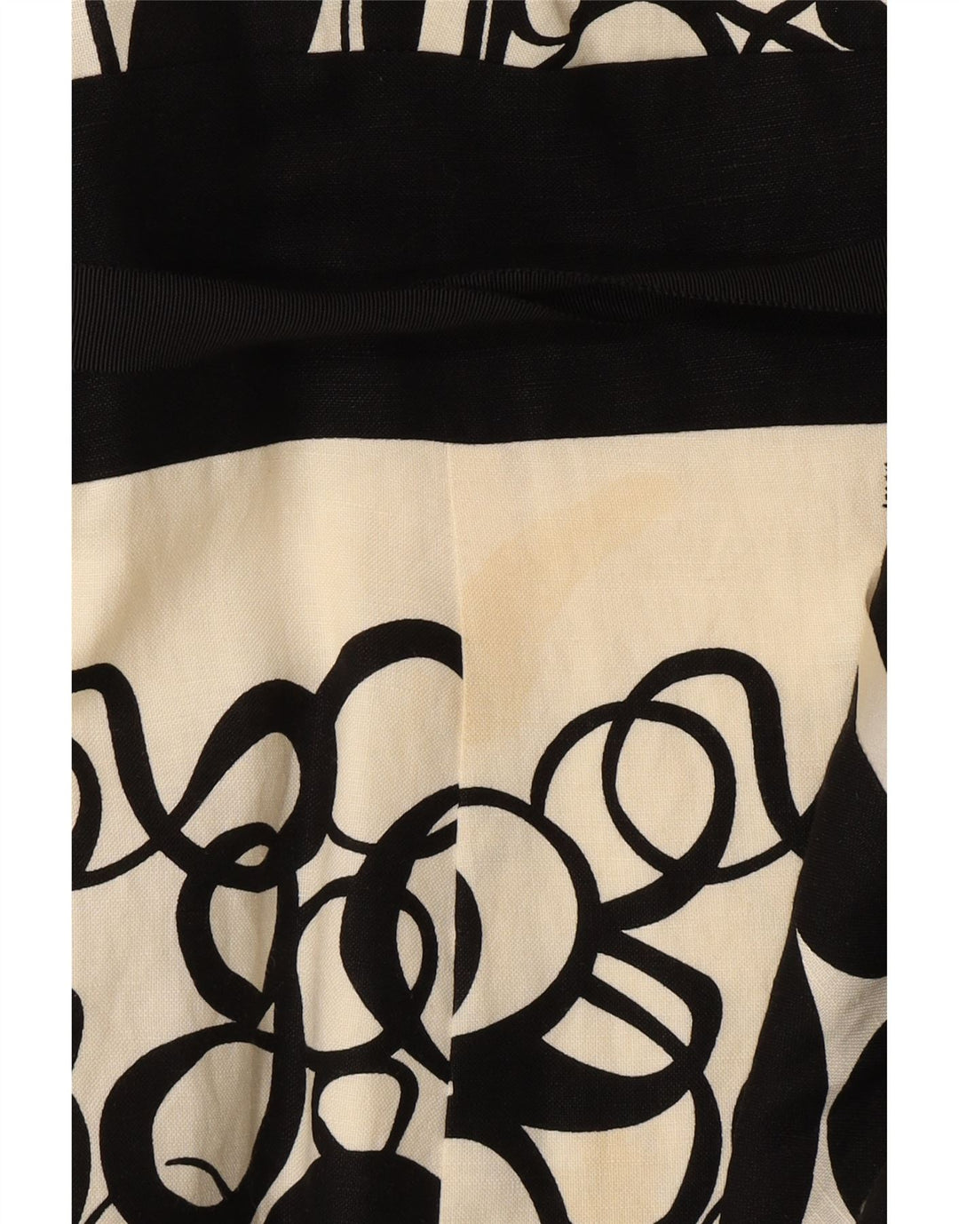 MONSOON Robe trapèze sans manches pour femme UK 10 Petit lin géométrique noir