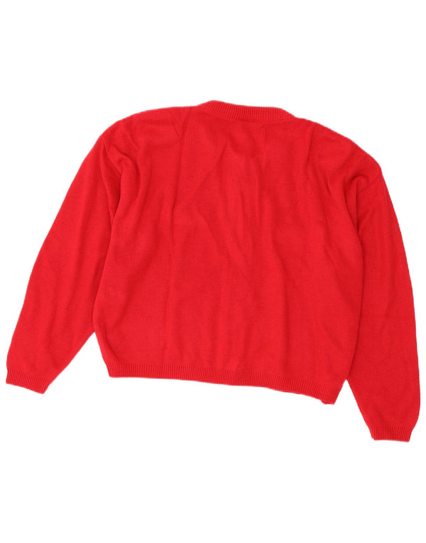 Dorothy Perkins Pull cardigan surdimensionné pour femme UK 16 Grand acrylique rouge