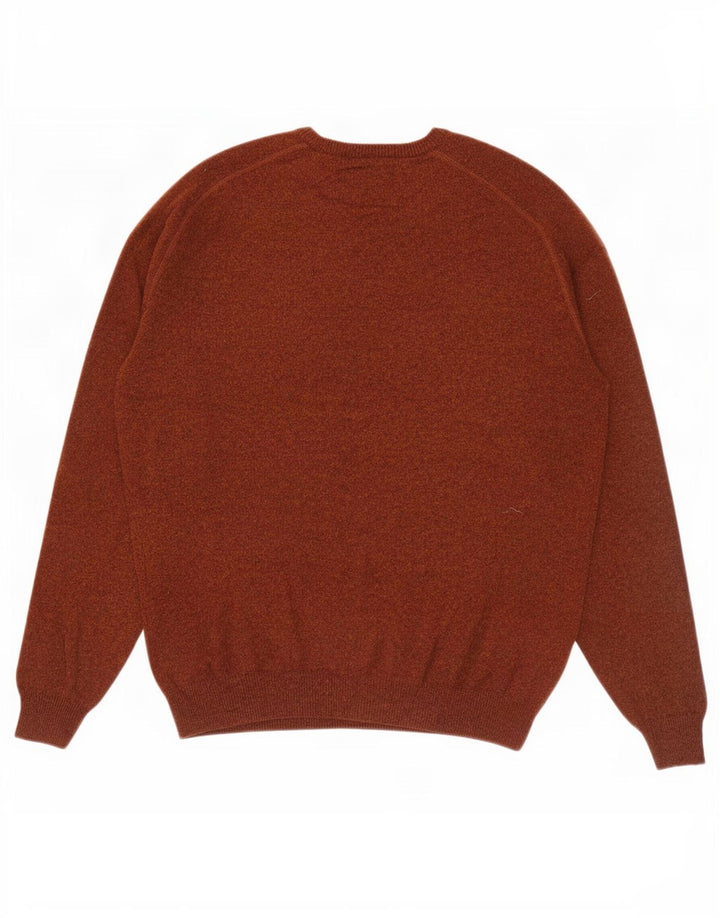 Massimo Dutti Pull à col rond pour homme en laine marron moyen