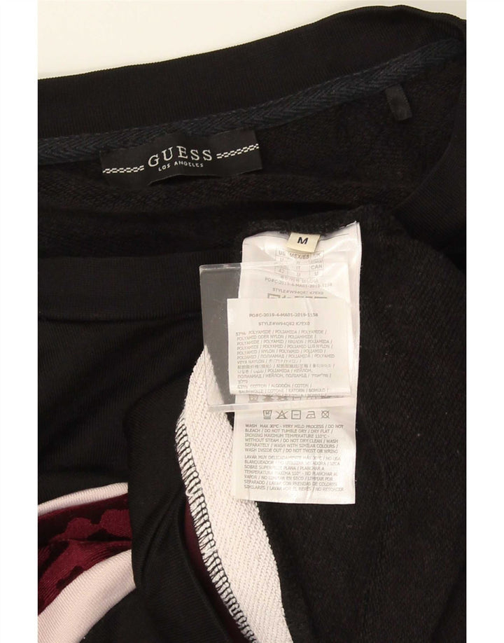 Guess Sweat-shirt surdimensionné pour femme UK 44 Medium Noir Imprimé animal